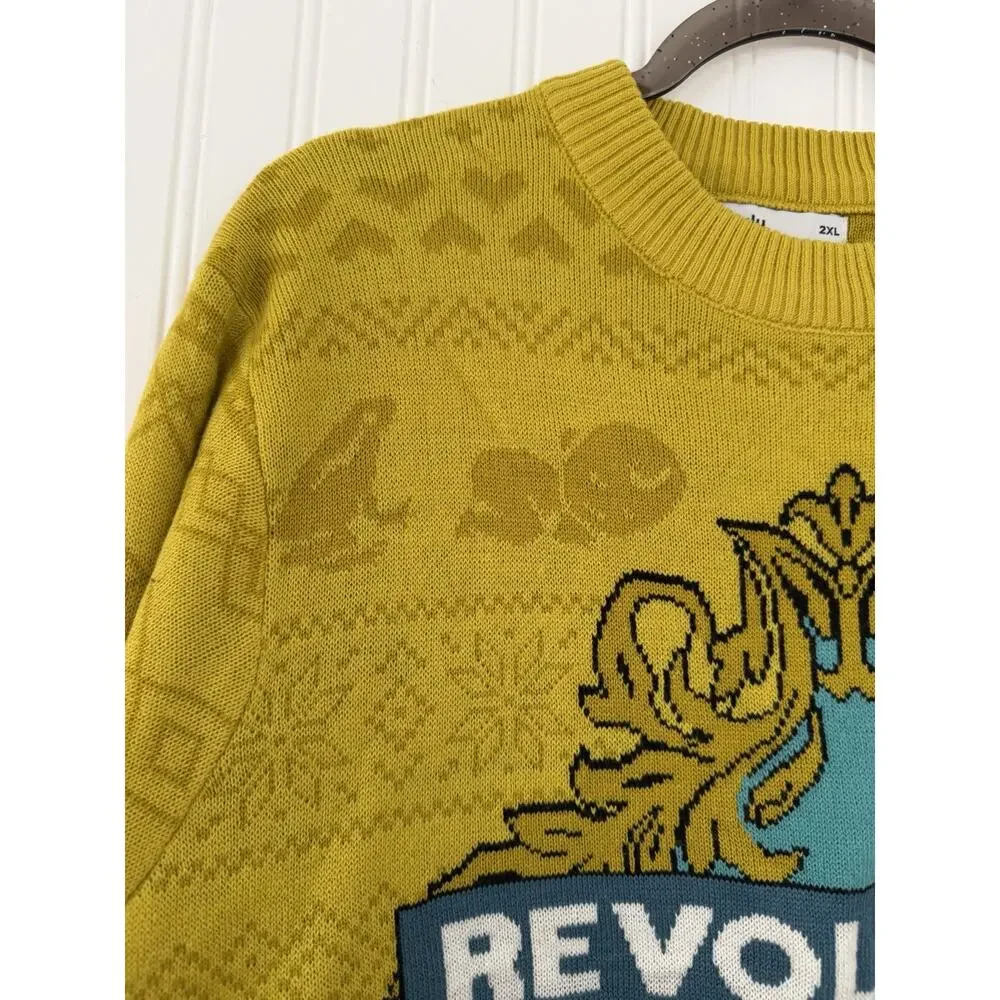 Hulu Mens Sweater Size 2XL Turtleneck Revolution Is A Mother The Great